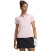 image:imageUnder Armour Womens Short Sleeve Golf Polo647 Prime Pink   White