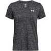 image:imageUnder Armour Womens Tech Twist V Neck Short Sleeve TShirt001 Black   White