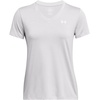image:imageUnder Armour Womens Tech Twist V Neck Short Sleeve TShirt014 Halo Gray  White  White