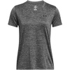 image:imageUnder Armour Womens Tech Twist V Neck Short Sleeve TShirt025 Castlerock  Steel  Black
