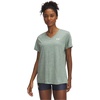 image:imageUnder Armour Womens Tech Twist V Neck Short Sleeve TShirt348 Silica Green   White