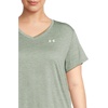 image:imageUnder Armour Womens Tech Twist V Neck Short Sleeve TShirt348 Silica Green   White