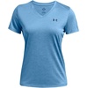image:imageUnder Armour Womens Tech Twist V Neck Short Sleeve TShirt444 Viral Blue   Black