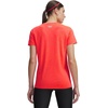 image:imageUnder Armour Womens Tech Twist V Neck Short Sleeve TShirt690 Venom Red   White