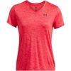 image:imageUnder Armour Womens Tech Twist V Neck Short Sleeve TShirt713 Racer Red   Black
