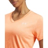 image:imageUnder Armour Womens Tech Twist V Neck Short Sleeve TShirt870 Orange Bloc   White