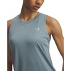 image:imageUnder Armour Womens Velocity Solid Tank Top323 Serpentine   Metallic Silver