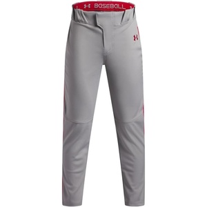 image:imageUnder Armour Boys Utility Pro Tapered Piped Pants078 Baseball Gray  Red  Red