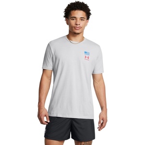 image:imageUnder Armour Mens Freedom Flag TShirt011 Mod Gray Medium Heather   Red