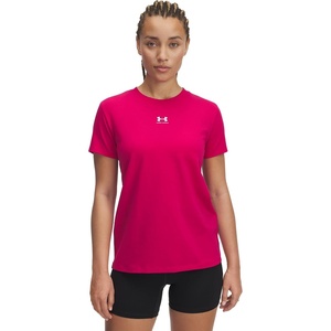 image:imageUnder Armour Womens Rival Core Short Sleeve T Shirt681 Shaded Fuchsia   White
