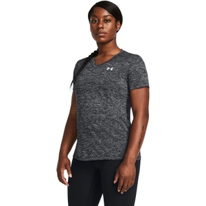image:imageUnder Armour Womens Tech Twist V Neck Short Sleeve TShirt001 Black   White