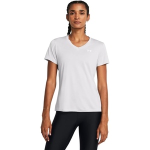 image:imageUnder Armour Womens Tech Twist V Neck Short Sleeve TShirt014 Halo Gray  White  White