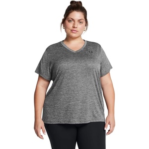 image:imageUnder Armour Womens Tech Twist V Neck Short Sleeve TShirt025 Castlerock   Black