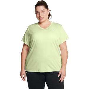 image:imageUnder Armour Womens Tech Twist V Neck Short Sleeve TShirt383 Retro Green   White