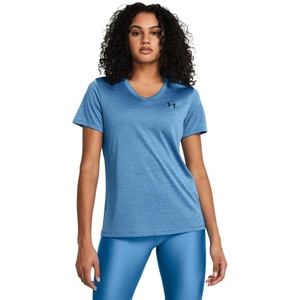 image:imageUnder Armour Womens Tech Twist V Neck Short Sleeve TShirt444 Viral Blue   Black