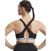 image:imageUnder Armour Womens Crossback Mid Impact Sports Bra007 Black  White  Black