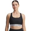 image:imageUnder Armour Womens Crossback Mid Impact Sports Bra007 Black  White  Black