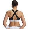 image:imageUnder Armour Womens Crossback Mid Impact Sports Bra007 Black  White  Black