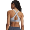image:imageUnder Armour Womens Crossback Mid Impact Sports Bra034 Blue Fog   Downpour Gray