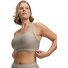 image:imageUnder Armour Womens Crossback Mid Impact Sports Bra203 Timberwolf Taupe   Summit White