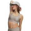 image:imageUnder Armour Womens Crossback Mid Impact Sports Bra203 Timberwolf Taupe   Summit White