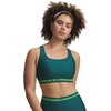 image:imageUnder Armour Womens Crossback Mid Impact Sports Bra338 Rack Green   Hyper Green