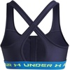image:imageUnder Armour Womens Crossback Mid Impact Sports Bra403 Washed Navy  Blue Atlantis  High Vis Yellow