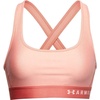 image:imageUnder Armour Womens Crossback Mid Impact Sports BraBlush Orange 873Peach Frost