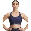 image:imageUnder Armour Womens Crossback Mid Impact Sports BraWashed NavyWhite