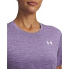 image:imageUnder Armour Womens Tech Twist Short Sleeve Crew TShirt520 Purple Luxe   White