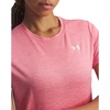image:imageUnder Armour Womens Tech Twist Short Sleeve Crew TShirt601 Bittersweet Pink   White
