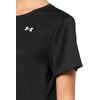 image:imageUnder Armour Womens Velocity Solid Short Sleeve Crew Neck T Shirt001 Black   Metallic Silver