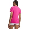 image:imageUnder Armour Womens Velocity Solid Short Sleeve Crew Neck T Shirt622 Virtual Pink   Metallic Silver