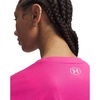 image:imageUnder Armour Womens Velocity Solid Short Sleeve Crew Neck T Shirt622 Virtual Pink   Metallic Silver