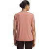 image:imageUnder Armour Womens Velocity Solid Short Sleeve Crew Neck T Shirt696 Canyon Pink   Metallic Silver