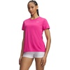 image:imageUnder Armour Womens Velocity Solid Short Sleeve Crew Neck T Shirt622 Virtual Pink   Metallic Silver