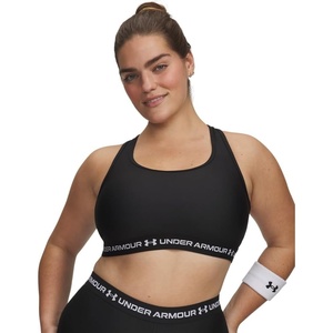 image:imageUnder Armour Womens Crossback Mid Impact Sports Bra008 Ultimate Black   White
