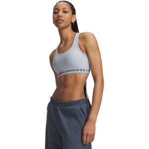 image:imageUnder Armour Womens Crossback Mid Impact Sports Bra034 Blue Fog   Downpour Gray
