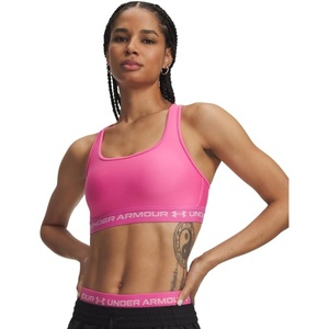 image:imageUnder Armour Womens Crossback Mid Impact Sports Bra637 Pink Frenzy   Prime Pink