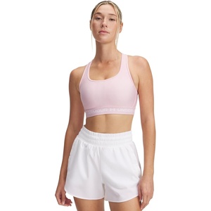 image:imageUnder Armour Womens Crossback Mid Impact Sports Bra648 Prime Pink   White