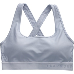 image:imageUnder Armour Womens Crossback Mid Impact Sports BraHalo Gray White