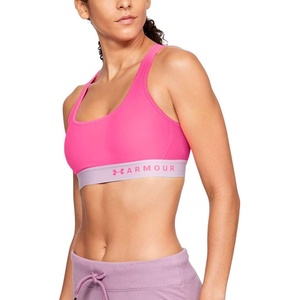 image:imageUnder Armour Womens Crossback Mid Impact Sports BraMojo Pink Purple Ace