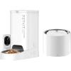 imagePETKIT Automatic Camera Pet Feeder and Stainless Steel Cat Dog Water Fountain with Wireless Pump1080P HD Video with Night Vision 24G WiFi Cat Dog Feeder with 2Way AudioSmart App Control