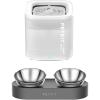 imagePETKIT New Cat Water Fountain White with Wireless Pump Ultra Quiet 65oz185L Pet Water Fountain for Cats and Dogs Inside with Cat Dog Food Bowl