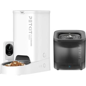 imagePETKIT Automatic Cat Dog Feeder with 1080P HD Camera185L Wireless Pump Pet Water Fountain Dispenser 24GHz Wifi and 2Way Audio Pet Feeder Food Dispenser App ControlWide AngleNight Vision Feeder