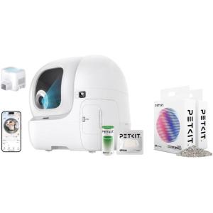 imagePETKIT PUROBOT MAX PRO AICamera Self Cleaning Cat Litter Box with 2 Bags Litter 5Gampamp24G WiFiApp ControlOdorFree
