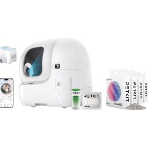imagePETKIT PUROBOT MAX PRO AICamera Self Cleaning Cat Litter Box with 4 Bags Litter 5Gampamp24G WiFiApp ControlOdorFree