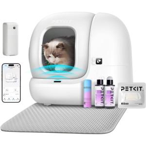 imagePETKIT PuraMax 2 Self Cleaning Cat Litter Box Upgraded Seal Performance Automatic Cat Litter Box for Multiple Cats Includes K3 and N50 20 App ControlxSecureOdorFree