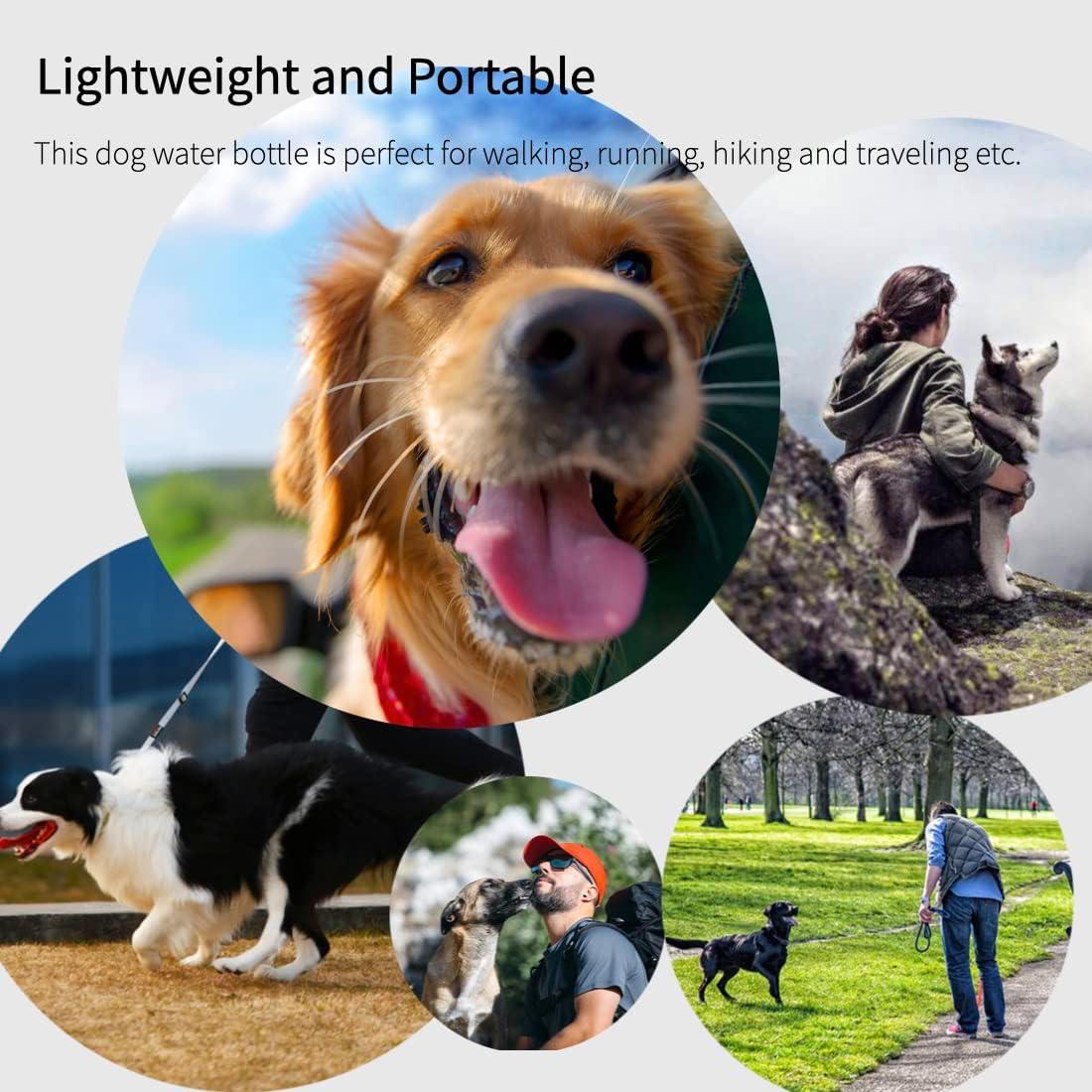 imagePETKIT BPA Free Dog Water Bottle with Filter Leak Proof Portable Dog Water Bowl for Walking Hiking Travel Outdoor Pet Dispenser BottleGrey