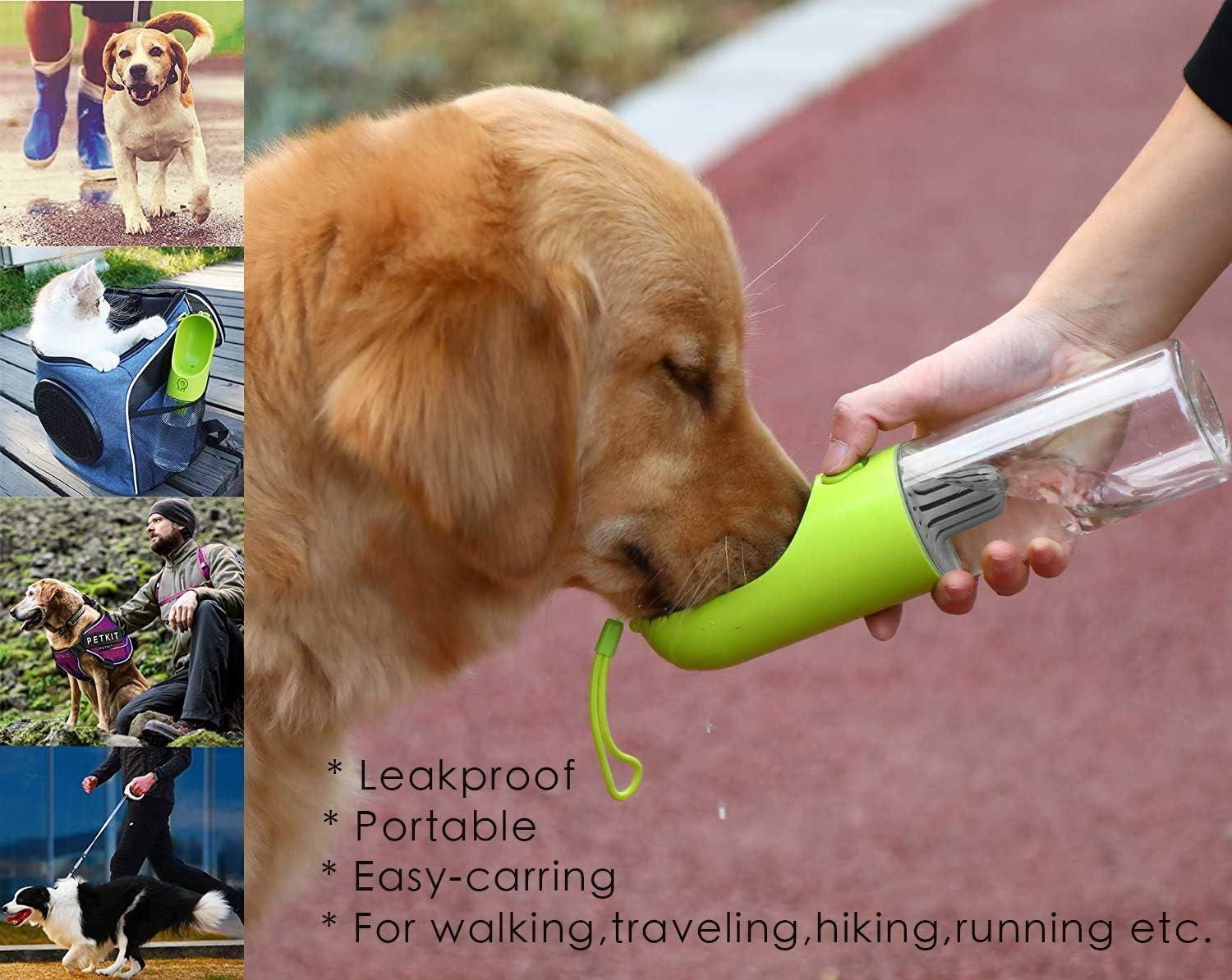 imagePETKIT BPA Free Dog Water Bottle with Filter Leak Proof Portable Dog Water Bowl for Walking Hiking Travel Outdoor Pet Dispenser BottleLight Green